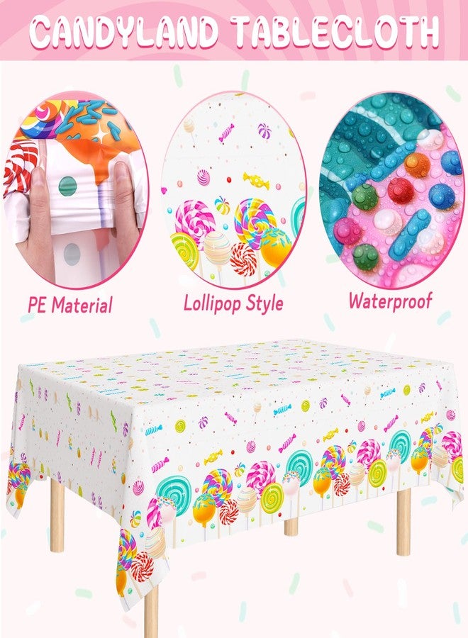Winrayk مجموعة وينرايك من 134 قطعة من زينة حفلات عيد الميلاد بطابع حلوى كانديلاند، تتضمن قوس بالونات، وخلفية، ومفرش طاولة، وبالونات فويل على شكل نجمة، وحلويات مصاصة، وزينة حفلات عيد ميلاد للبنات والأولاد والأطفال بطابع حلوى عيد الميلاد. - Image 5